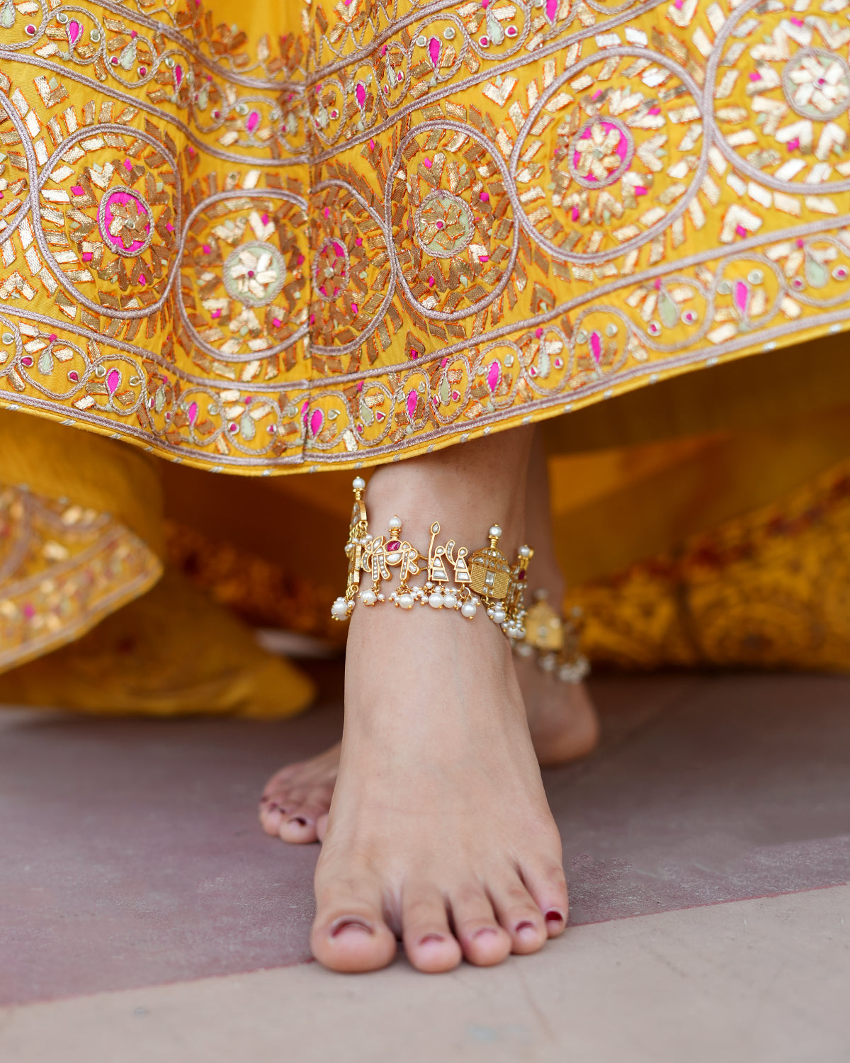 wedding silver anklets